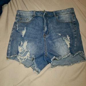 SHEIN High Waisted Jean Shorts
